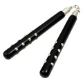 Round Black Studded Speedchuck Nunchaku Nunchuck 12" - Violent Art Shop