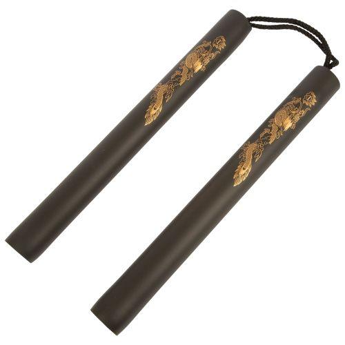 Practice Foam Chuck Nunchaku Nunchuck With Dragon II w/String 12" - Violent Art Shop