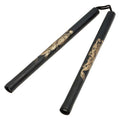 Children's Practice Demo Foam Nunchaku Black w/Gold Dragon - Violent Art Shop