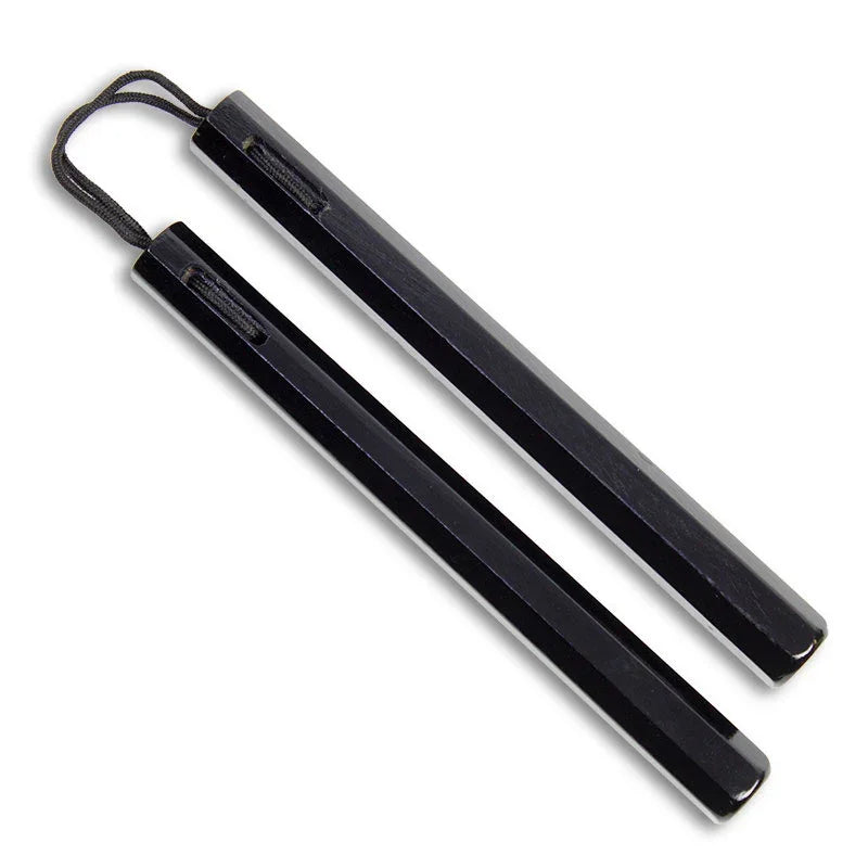 Black Octagon Nunchaku with Cord - Violent Art Shop