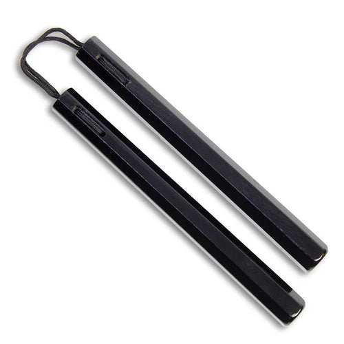 Black Octagon Nunchaku with Cord - Violent Art Shop