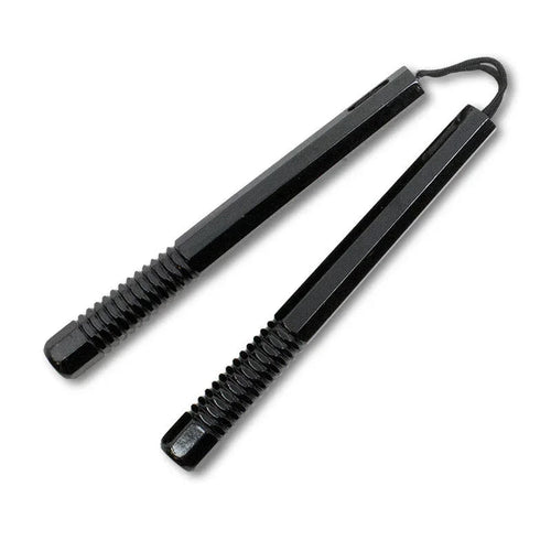 Black Corded Octagon Nunchaku with Grip - Violent Art Shop