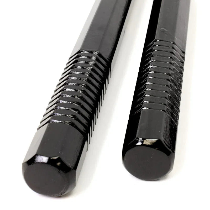 Black Octagon Nunchucks with Grip - Violent Art Shop