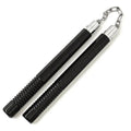 Black Octagon Nunchucks with Grip - Violent Art Shop
