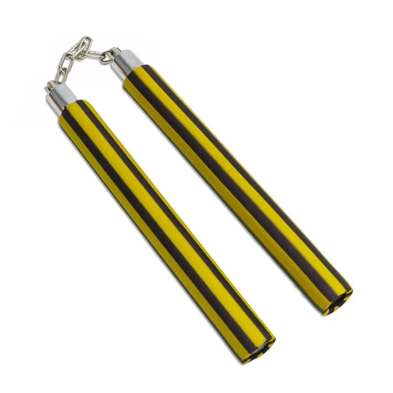 Black Striped Foam Chain Nunchaku - Violent Art Shop