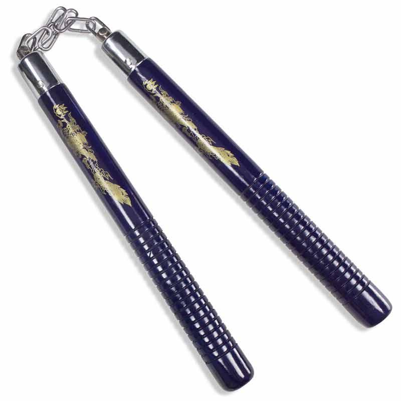 Blue Dragon Nunchaku with Grip - Violent Art Shop