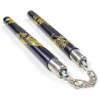 Gold Dragon Rattan Nunchaku - Violent Art Shop