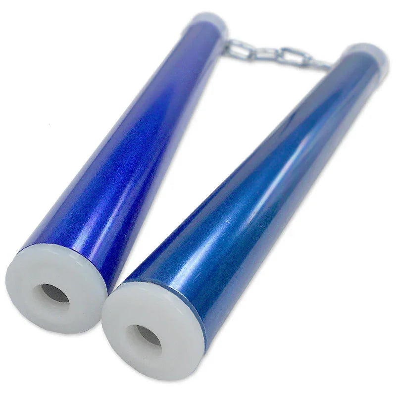 Metallic Blue Aluminum Nunchaku - Violent Art Shop
