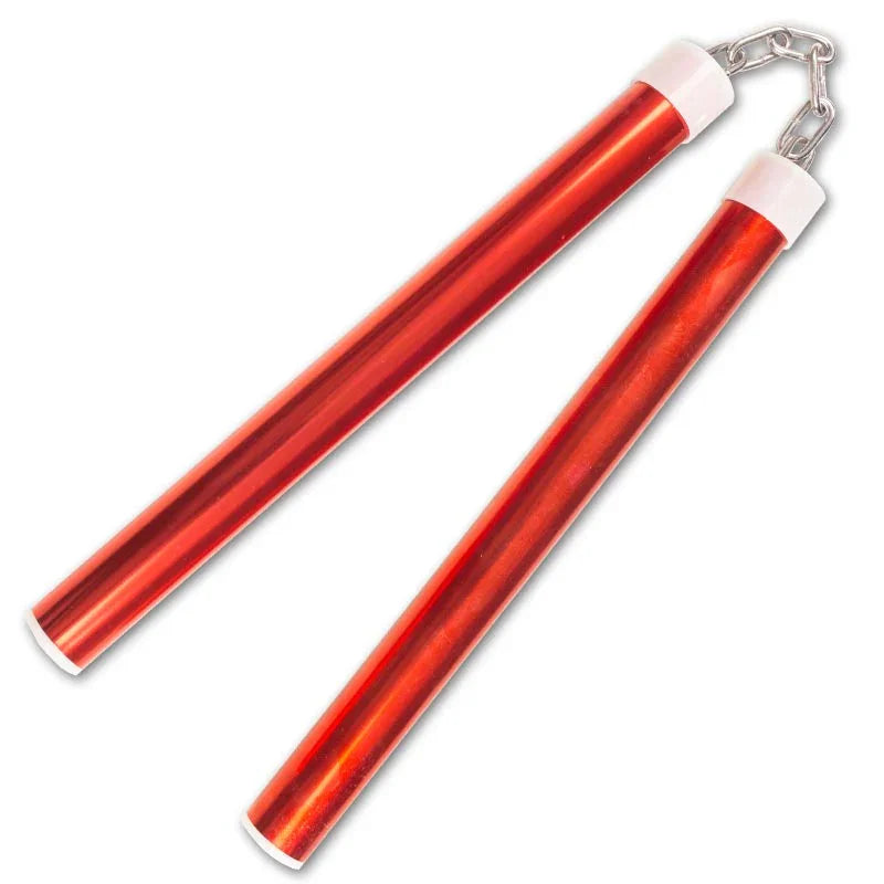 Metallic Red Aluminum Nunchaku - Violent Art Shop