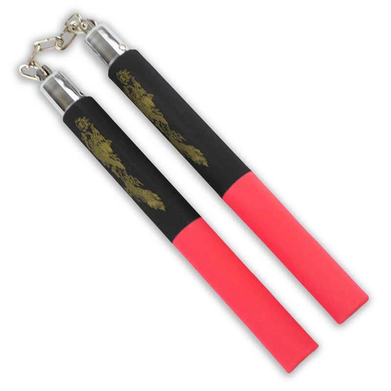 Red and Black Foam Nunchaku - Violent Art Shop