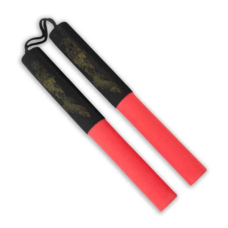 Red and Black Foam Nunchaku - Violent Art Shop