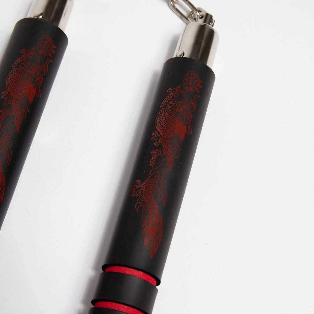 ProForce Foam Speedchuck Nunchaku Dragon Design 12" (w/Chain) - Violent Art Shop