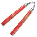 Red Hard Rubber Nunchaku - Violent Art Shop